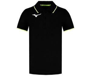 Miuzno Logo Short Sleeve Collared Kids Black Polo Shirt 32EA890109