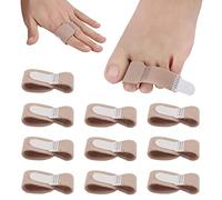 MIVAIUN 10 Pcs Hammer Toe Straightener, Toe Straighteners Reusable, Hammer Toe Splints Toe Cushioned Bandages for Correcting Hammer Toes, Overlapping Toes, Crooked Toes, Toe Protector (10 Pcs)