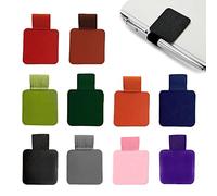 MIVAIUN 10 Pcs Pen Loop, Holder Self Adhesive Leather Pen Holder, Mixed Color Pen Loops Elastic Pen Holder for Notebooks Tablets Calendars Diaries