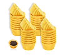 MIVAIUN 1000 pcs Small Yellow Paper Cupcake Cases Baking Cups, Mini Baking Cups Muffin Cases Cupcake Liners Chocolate Paper Candy Cups, Greaseproof Cases for Muffins, Fairy Cakes (Yellow)