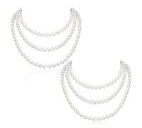 MIVAIUN 2 Pcs Long Pearl Necklace Faux Pearls Necklace Set Beaded Long Pearls Necklace 1920s Gatsby Costume Jewelry,Faux Flapper Pearls Necklace String of Pearls Beads Necklace (150cm)