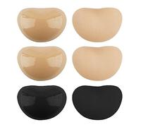 MIVAIUN 3 Pairs Bra Pads Inserts, Inserts Self-Adhesive Bra Pads, Bra Inserts, Removable Bra Pads Inserts, Breast Push Up Bra Pads, Bikinis Swimsuit Push Up Bra Inserts