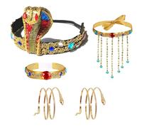 MIVAIUN 5 Pieces Egyptian Costume Accessories Cobra Headpiece (5 pcs)