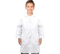 MIVAIUN Kids White Lab Coat, Boys Girls Doctors Coat, Kids Scientist Costume, School Projects (L)