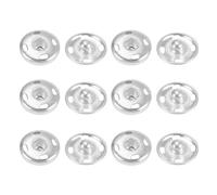 Mivanta 6 Sets Poppers Fasteners,Sew on Snap Buttons, 15mm Silver Sew On Press Studs Snap Fasteners for Clothes Bags DIY Craft Large Press Studs
