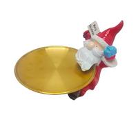 mivceklw Bandeja de Dulces Navideños, Fuente de Golosinas con Figurilla de Papá Noel, Bandeja de Navideños Decoración de Mesa para Fiestas Cocina Escritorio Salón Interior Estantería