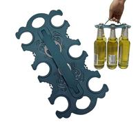 mivceklw Beer Can Holder | 6 Drink Can Holder with Handle | Reusable Drink Holder Bottle Opener for Events Gathering Camping Picnic RV