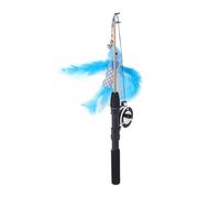 mivceklw Cat Fishing Pole Toy, Realistic Cat Toys, Telescopic Cat Wand, 2 Section Long Cat Teaser for Kittens and Indoor Cats, Making It Perfect for Training and Engaging Bored Cats in Fun