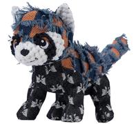 mivceklw Chew Toys for Puppy, Tough Squeaky Dog Toys, Plush Chewing Dog Toys, Bear Shape Pet Toy 25 x 18 x 11 cm for Training and Playing, Indoor, Outdoor, Home, Pets, Black Colour