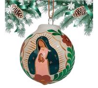mivceklw Christmas Tree Ornaments | Religious Blessing Mary | Outdoor Virgin Mary Ball Ornaments | for New Year Birthday Indoor Window Door Fireplace Bedroom Yard Patio Porch