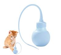 mivceklw Cute Design Cat Tail Toy, Electric Pet Cat Teaser Toy, Sturdy Silicone Tail Teaser, Decorative Cat Toy 5.8x7.7cm for Small and Large Cats, Home Indoor, Pink, Blue, Green Color