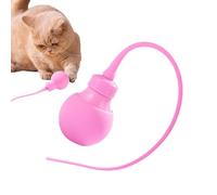mivceklw Cute Design Cat Tail Toy, Electric Pet Cat Teaser Toy, Sturdy Silicone Tail Teaser, Decorative Cat Toy 5.8 x 7.5 cm for Small and Large Cats, Home Indoor, Pink, Blue, Green Colour
