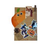 mivceklw Halloween Witch Blind Date Book Kit, Handmade Surprise Book, Mystery Story Pack, Appreciation Card Ideal for Party Favors, Teachers, Bookworms, 7.09x3.94 Inches