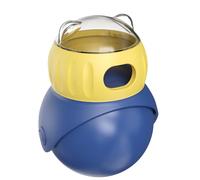 mivceklw Interactive Pet Treat Ball, Adjustable Slow Feeder Toy for Dogs and Cats, Refillable Puzzle Dispenser for Training, Food Enrichment, Mental Stimulation, Green, Blue, 3.15x3.15x4.92 Inches