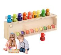 mivceklw Matching Game for Kids - Interactive Color Perception Toy - Wood Bee Shape Early Education Toy for School Girls Boys Kindergarten Preschool Classroom