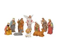 mivceklw Nativity Set Indoor,Jesus Figurines Manger Christmas Decor - Christian Collectible Figurines Nativity Set - for Bedroom Desk Shelf Fireplace Office Church School Party Garden Yard Patio