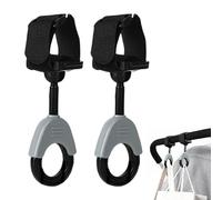 mivceklw Portable Stroller Hooks - Adjustable Bag Hooks with 360 Degree Rotation for Hanging Diaper Bags, Handbag Hanging from Strollers or, Mummy Hook