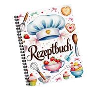 mivceklw Recipe Notebook Binder, Kitchen Journal Organizer, Baking Cookbook, Hardcover Durabled Sections with Measurement Charts for Cooking, Meal Prep, Holiday Recipes, 8.27x5.83 Inches