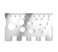 mivceklw Screw Size Gauge,Bolt Measuring Ruler - Stainless Steel Thread Gauge Ruler for Garage, Industrial, Automotive, Household, Woodworking, Construction, Metalworking