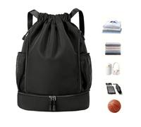 mivceklw Swim Backpack, Gym Travel Bag, Waterproof Sports Sackpack, Wet Pocket Compartment Lightweight Foldable for Vacation, Beach, Workout, Picnic, Training, 17.72 x 6.3 x 12.99 inches