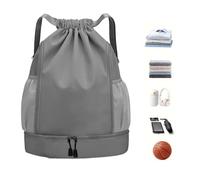 mivceklw Swim Backpack, Gym Travel Bag, Waterproof Sports Sackpack, Wet Pocket Compartment Lightweight Foldable for Vacation, Beach, Workout, Picnic, Training, 17.72 x 6.3 x 12.99 inches