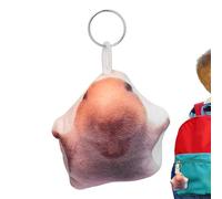 mivceklw Talking Hamster Keychain Toy, Sound Playback Key Ring Accessory for Kids and Teens, Cute Plush Pendant for Backpacks, Purses, Gift, and Travel Bags, 1.57 x 1.57 x 5.87 inches