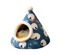 mivceklw Thickened Dog Bed, Cozy Cat Nest, Triangular Cat Tent, Triangular Cat Bed, Cat Tent Bed Soft Warm with a Puppy for Indoor Cats