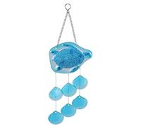 mivceklw Wind Chimes, Outdoor Glass Ornaments, Garden Hanging Decor, Handcrafted Stained Glass Charm, Soothing Melodic Design, 1 Piece, Starfish Turtle for Porch, Patio, Backyard, Yard, Window, Home