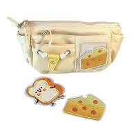 mivceklw Zipper Pencil Case, Cheese Pattern Pencil Case, Large Capacity Pencil Case, Spacious Design Zipper Pen Case 8.66x4.72x3.94 Inch, Single Attribute, riferimento alla descrizione, Please