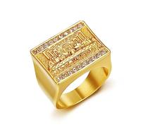 MIVEIVIA ICED OUT Ring for men Wedding Rings for Men Thirteen Apostles ring The Last Supper Religion ring Radiant Rings for Women Bling Iced Out Jewelry Christian Ring Club ring Heavy Metal ring