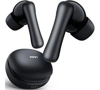Mivi DuoPods i2 True Wireless Earbuds, 45+ Hrs Playtime, HD Call Clarity, Fast Charging, Type C, 13mm Bass Drivers, IPX 4.0 Sweat Proof, BT v5.3, Made in India Earbuds - Black