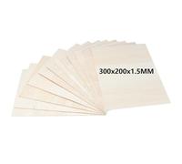 MIVIDE 12 Pack Balsa Wood Sheets, 300x200x1.5MM Balsa Sheet, A4 Wood Sheet Unfinished Blank, A4 Wooden Board for Arts and Crafts, School Projects