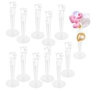 MIVIDE 12PCS Balloon Stands for Table, Table Balloon Stand Kit, Balloon Sticks and Holders, Balloon Holder Sticks with Base, Balloon Tree Stand for Wedding Birthday Party Decorations