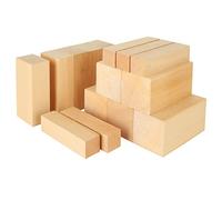 MIVIDE 15PCS 3 Size Basswood Carving Blocks, Basswood for Carving, Carving Wood Blocks, Whittling Wood Blocks Carving Kit for Beginners, Professionals (10x2.5x2.5CM,10x5x5CM,10x5x3CM)