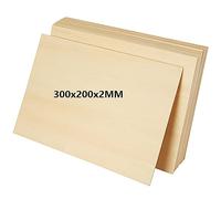 MIVIDE 20PCS Basswood Plywood Sheets 2mm, 300x200x2MM Plywood Sheets A4, Basswood Sheets Unfinished Wood Board for Laser Projects, Arts and Crafts, Wood Engraving