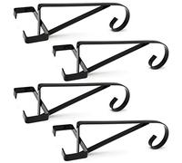 MIVIDE 4 Pack Hanging Basket Bracket for Concrete Post, Heavy Duty Wall Hanging Basket Brackets, Concrete Post Brackets, Metal Wall Bracket for Hanging Basket Bird Feeders