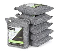 MIVIDE 6PCS 200G Activated Bamboo Charcoal Air Purifying Bag, Nature Fresh Air Purifier Bags, Odour Eliminator Absorber, Moisture Absorber, Room Deodoriser Air Freshener for Home, Car, Closet, Fridge