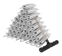 MIVIDE 72 Pack Trampoline Springs 5.5” Heavy Duty Galvanized Steel Replacement Trampoline Parts Springs with T Hook, Great for Outdoor Trampoline Aotob, Skywalker, JumpKing, UpperBounce, SkyBound