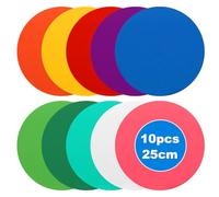 MIVIDE Marking Discs 25 cm 10 Colours Sports Flat Floor Marker Marking Discs Colourful Set for Training, Football, Sports Fields
