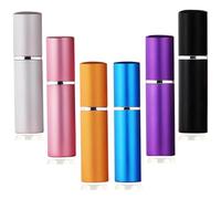 MIVIXI Portable Mini Refillable Atomizer Bottle Atomizer Travel Size Perfume Spray Bottles 6 Pcs Pack of 5ml, black, Silver,pink,gold,purple,Blue, 5ml-Perfume Atomizer-6p