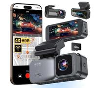 Mivo Dashcam Pro Original - New & Improved 2026 Model, 4K Wireless Car Dashcam Front Rear, 5.8GHZ WiFi, GPS, Free 64GB Card, Dash Cam with Parking Monitor, 170° Wide Angle Lens