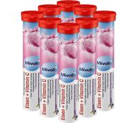 Mivolis Iron + Vitamin C effervescent Tablets - 8 Tubes x 20 pcs