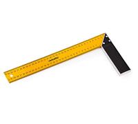 MIVOS Carpenter's Square, 350 mm Spring Steel Blade, Aluminium Handle, Universal Angle 90 Degrees for Carpentry and Locksmiths