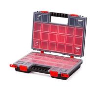 MIVOS Double assortment box, 344 x 249 x 100 mm, 22 removable inserts, sorting box for accessories and small parts, made in the EU