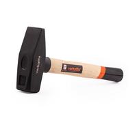 Mivos Engineer's Hammer 1500 g with Wooden Handle - Hammer with Forged Steel Head and Handle Made of Robust Wood - Engineer's Hammer 1500 g Head Weight - Mechanic's Hammer - DIN 1041