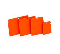 Mivos Japanese spatula set, 4 pieces/Japan plastic spatula set/smoothing spatula set/body filler set/flexible and acid-proof/50, 70, 95, 115 mm