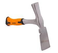 Mivos Mason's Hammer 600 g, Forged All-Steel / Berlin Shape / Monoblock / Vibration Dampening Rubber Grip / Steel Hammer for Concrete / Brick / DIN 5108