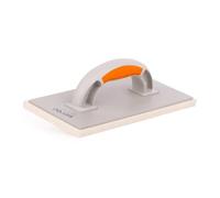 Mivos Plastic Grating Board with Felt Coating 10 mm - 280 x 140 - Felt Board for Plaster with Two-Component Handle - Cleaning Board with Felt Pad 10 mm for Plaster and Masons - Made in EU