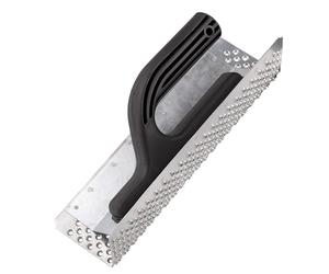 MIVOS Sanding Board Square - Rasp Board for Styrofoam - Grating Board with Galvanised Sheet Steel Rasp Coating - 260 mm - Leveling Board - Grinder - Hand Grinder - Made in the EU