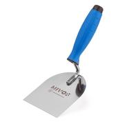 Mivos Stainless Steel Masonry Trowel, 100 x 120 mm, Soft Rubber Handle, Rust-Proof, Made in EU